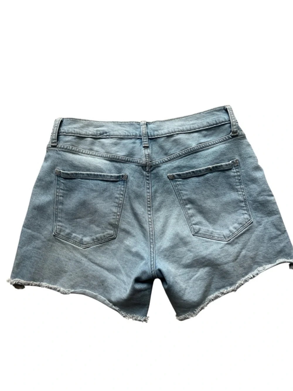 a.n.a Light Blue High-Rise Denim Shorts Boyfriend Short